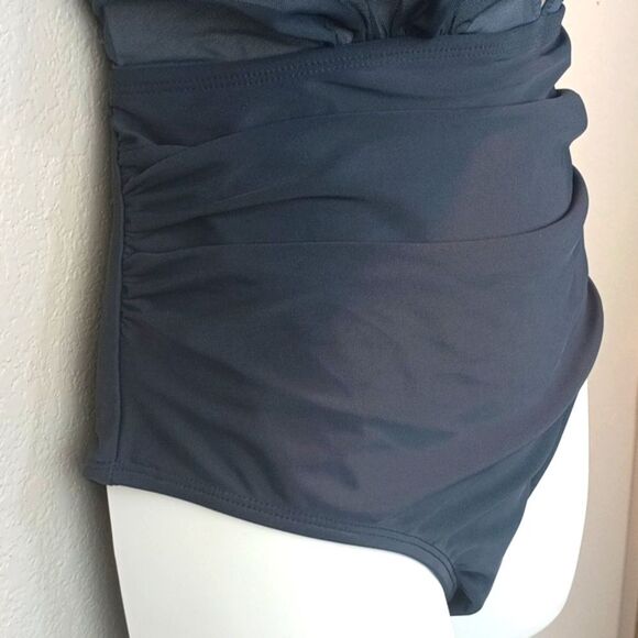 Cupshe Mesh Midnight Blue One - Piece Swimsuit sz L - Picture 8 of 11